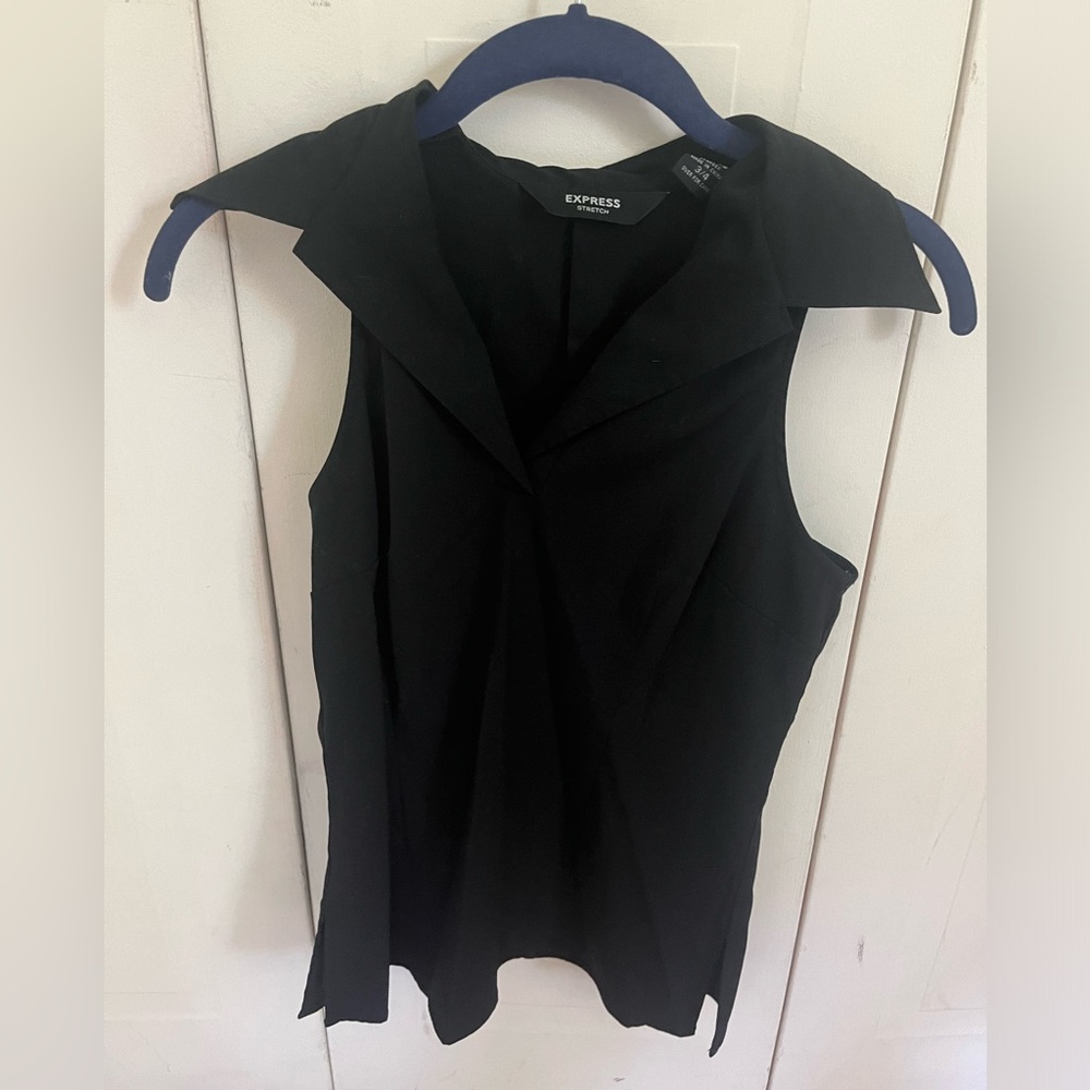 Express Sleeveless Black Top - Sz 3/4